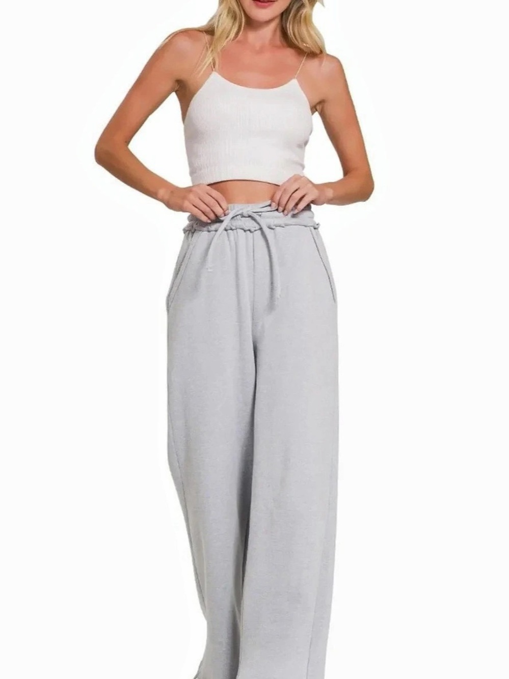 Gray Wide Leg Pants Like New